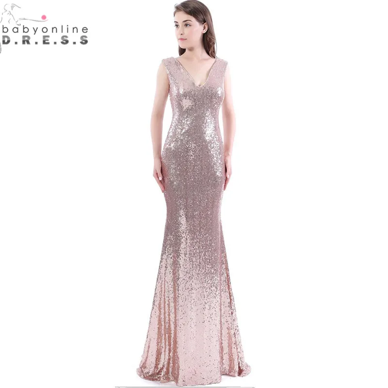 robe sequin rose