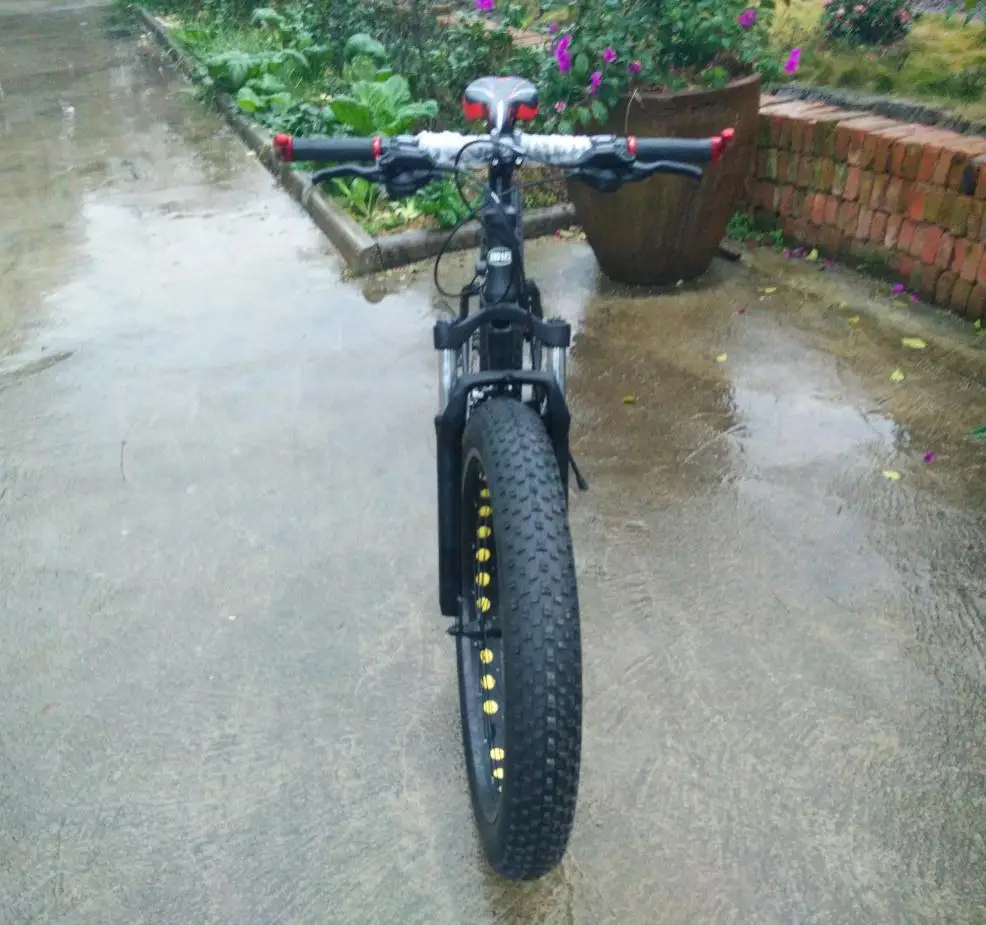 Top KALOSSE 26*4.0 inch tires  full suspenion   beach mountain bike  21/24/27/30 speed  Fat bicycle , bicicleta mountain bike 5