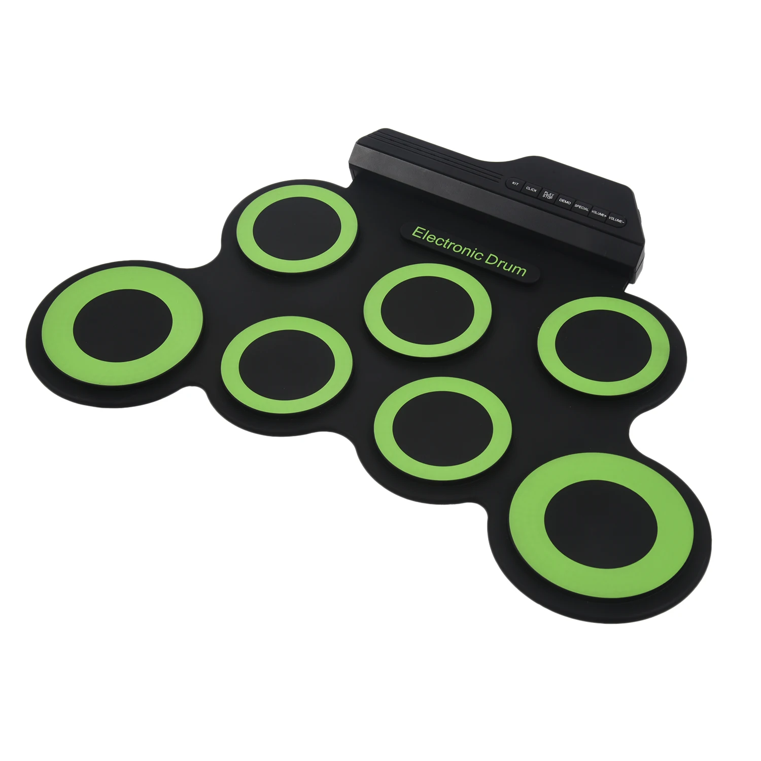 Portable Electronic Drum Digital USB 7 Pads Roll up Drum Set Silicone Electric Drum Pad Kit With DrumSticks Foot Pedal