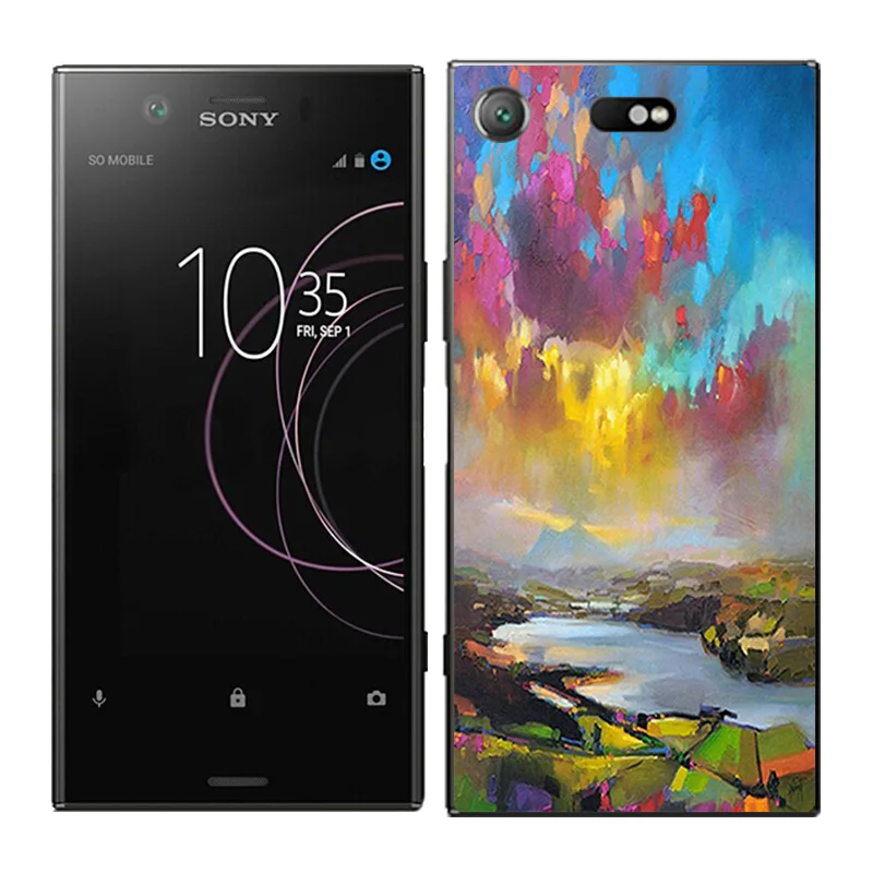 Чехол для телефона s для sony Xperia XZ1 Compact, чехол, задняя крышка с масляной росписью, Fundas, Мягкий Силиконовый ТПУ чехол, ультра тонкие чехлы - Цвет: 05