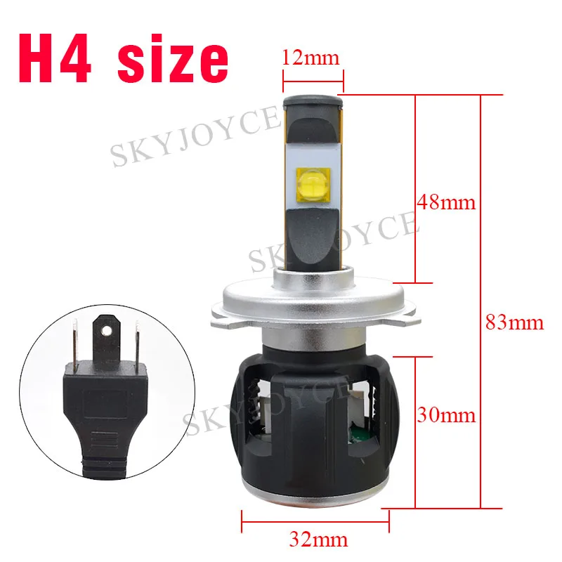 SKYJOYCE 1 Set H7 60W 6000LM ETI-70 Lens Chips H4 H11 HB3 HB4 H7 E70 Car LED Headlight Front Lamp Bulb 6000K White Auto Headlamp (7)