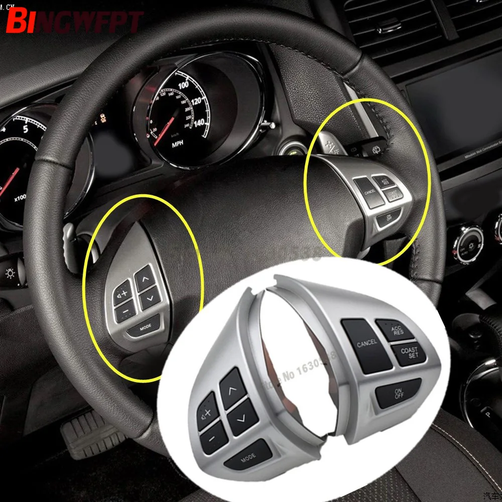 Sliver steering wheel Botton for Mitsubishi Outlander / ASX / Lancer x
