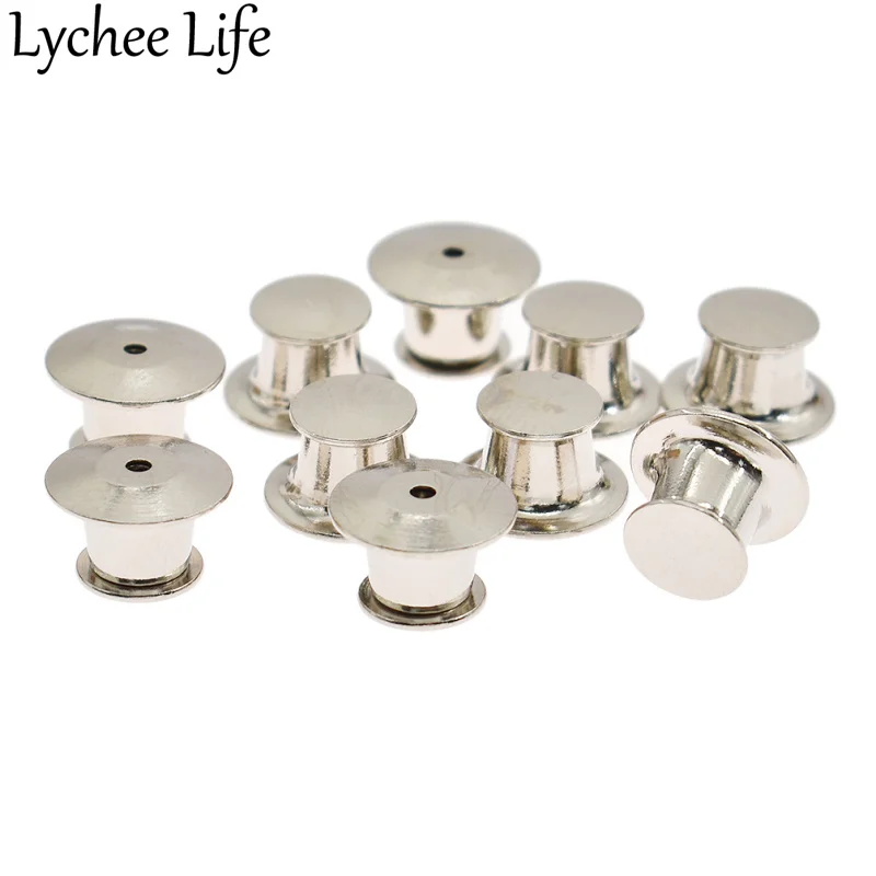 Lychee Life 10 шт. латунные булавки для спины Блокировка значок деятельности аксессуары с фабрики Домашняя одежда клуб школа