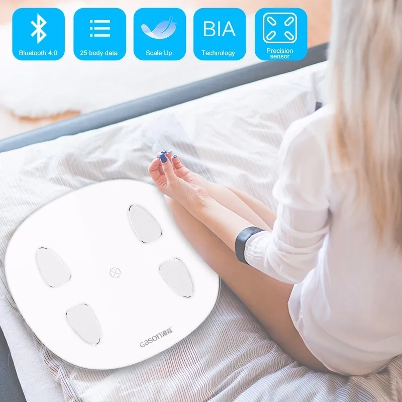 Весы GASON S6 напольные электронные цифровые с поддержкой Bluetooth Android или IOS|Напольные