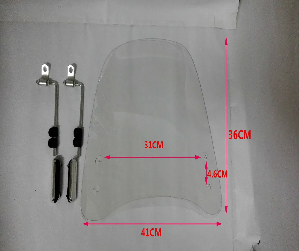 Ebike мотоциклетные ветровые стекла и ветровые дефлекторы устойчивый к царапинам скутер лобовое стекло PC толщина 1,6 мм для китайских скутеров