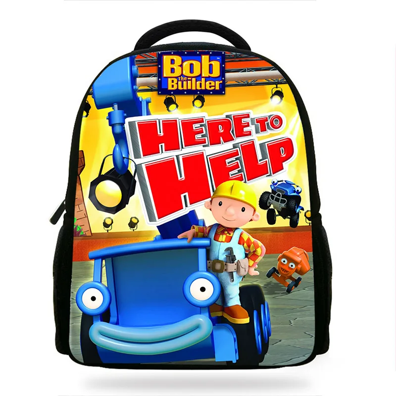  14-inch Children Bob The Builder Backpack Boys Cartoon Kindergarten Backpacks Kids School Bags Book - 33007394347