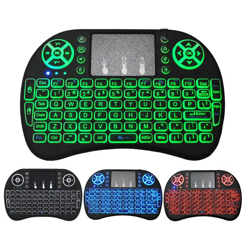 

i8 Mini Wireless Keyboard 7 color backlit Air Mouse with Touchpad Handheld for Google Android TV Box Xbox PC Gamer Smart TV HTPC