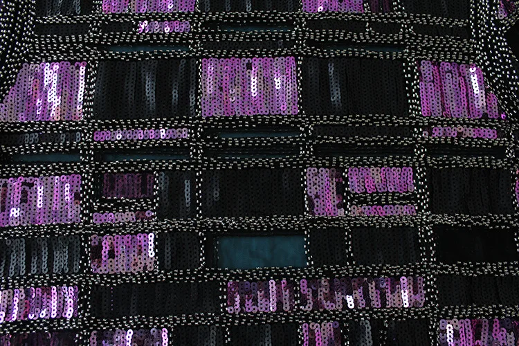 Женская украшенная Блестки из бисера кружевная сетчатая клетчатая рубашка с вышивкой с длинным рукавом клетчатая блузка Топ Туника прозрачная рубашка Camisa Mujer