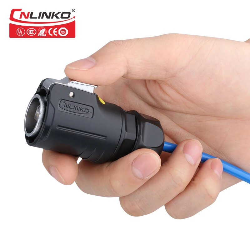 8 Pin M24 PBT Материал RJ45 штекер гнездо разъем с IP67 Электрический rj45 для Ethernet и