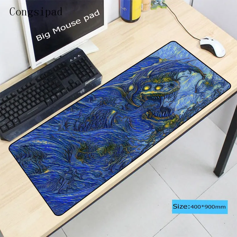 Congsipad 900*400*2 мм большой игровой коврик для мыши XL Клавиатура Настольный синий CSGO