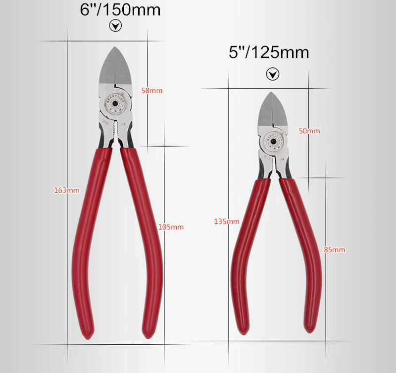 BERRYLION 5 ''/6'' Пластиковые кусачки для резки электрической проволоки боковые кусачки для кабеля CR-V зажим для выхода для электрика ручные инструменты