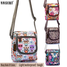 Femmes Petit Messager Sac Étanche Multi couche Croix corps Mignon Hibou de Bande Dessinée Floral Imprimé Sacs Mini Hobo Coin Téléphone Sac À Main