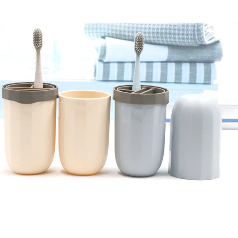 

1Pcs Plastic Travel Toothbrush Toothpaste Storage Box Outdoor Travel Portable Toothbrush Cup Home Supplies