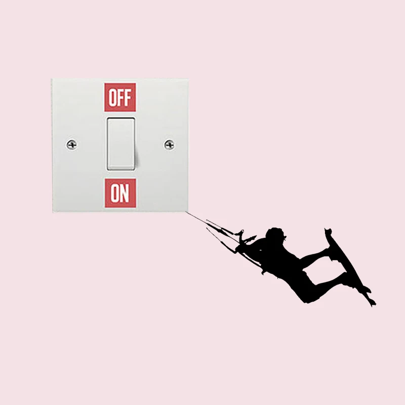 

Kitesurfig Wakeboarding Windsurfing Fashion Light Switch Decals Wall Stickers 5WS1242