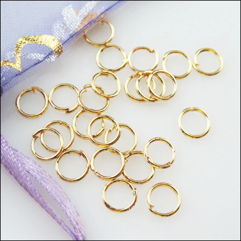 

Fashion 600Pcs Champagne Gold Plated Jump Rings Open Connectors 4mm