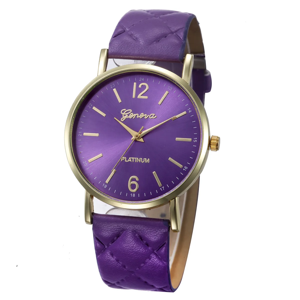 

2018 Top Brand Geneva Watch Women Casual Roman Numeral Watch For Female PU Leather Strap Quartz Wrist Watch relogio Clock