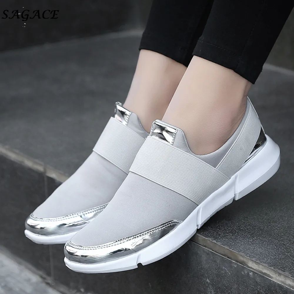 

CAGACE shoes woman 2018 Mesh Casual Loafers Breathable Shoes Soft out Shoes Gym Shoes US size 5-8.5