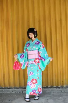 

Japan-free Ironing Polyester Printing Regular Ladies Kimono Suit Dress