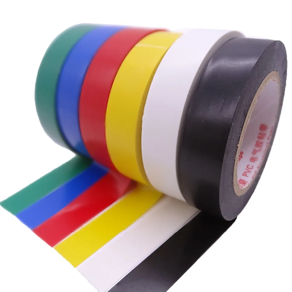 Good Quality 6Pcs Black 3M 1500 Vinyl Electrical Tape Insulation Adhesive Tape