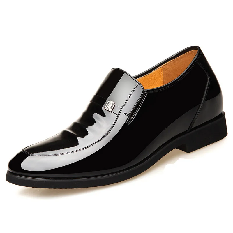 

Famous brand resistance invisible height increase leather men's leather shoes business patent leather trend single shoes men