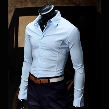 

NEW 2020 British modelling hairdressers barber's hair business salon bar KTV clothes men long sleeve base shirt Tuxedo Shirts