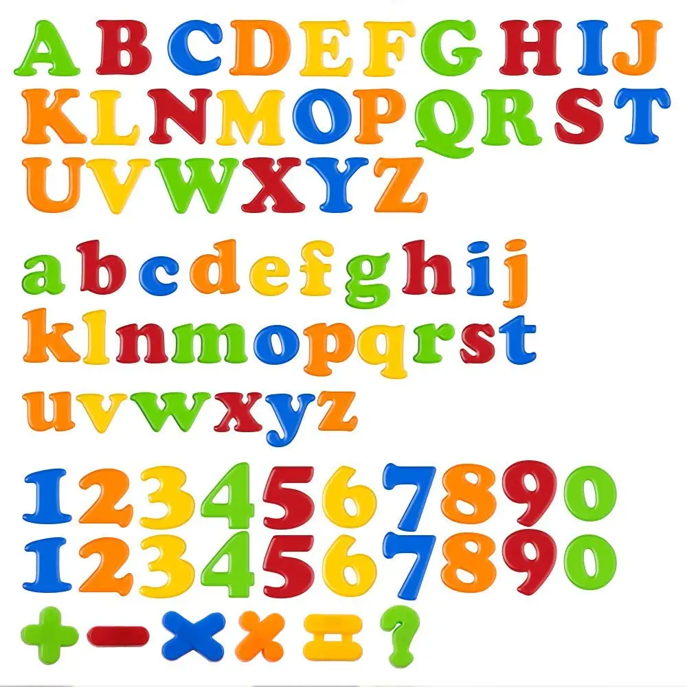 78 Pcs Magnetic Letters Numbers Alphabet Fridge Magnets Colorful Plastic Toy 