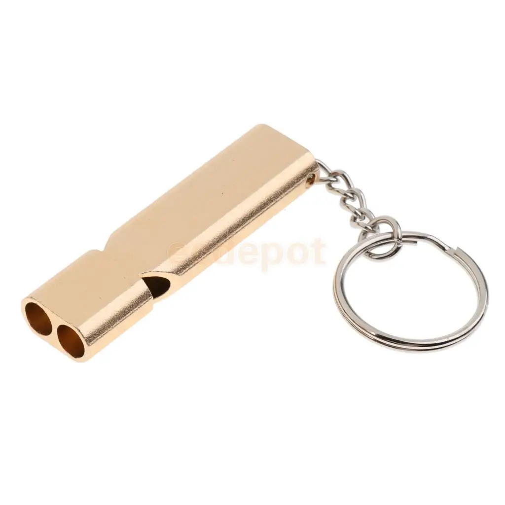 2Pcs Outdoor Double Tube Emergency Survival Whistles for BIrd Parrot Dog Pet Training ( Random Color )