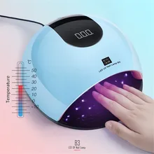 80 Вт УФ-лампа для сушки ногтей 36 светодиодов для всех ногтей гель смарт контроль температуры Маникюр Led льдинка светильник Лайк для дизайна ногтей лечебная ультрафиолетовая лампа