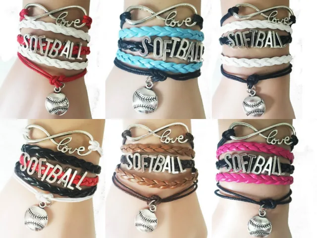Hot Softball Bracelets Fashion Male Jewelry Bracelet Best Hot Softball Bracelets Fashion Male Jewelry Bracelet Best Sports Cheer For Team