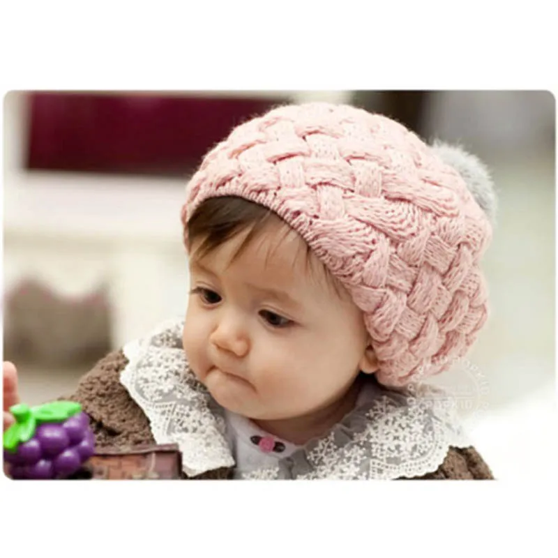 

Kids Knitted Hat Warm Stretchy Grid Pattern Beanies Cap for Winter Autumn HSJ88