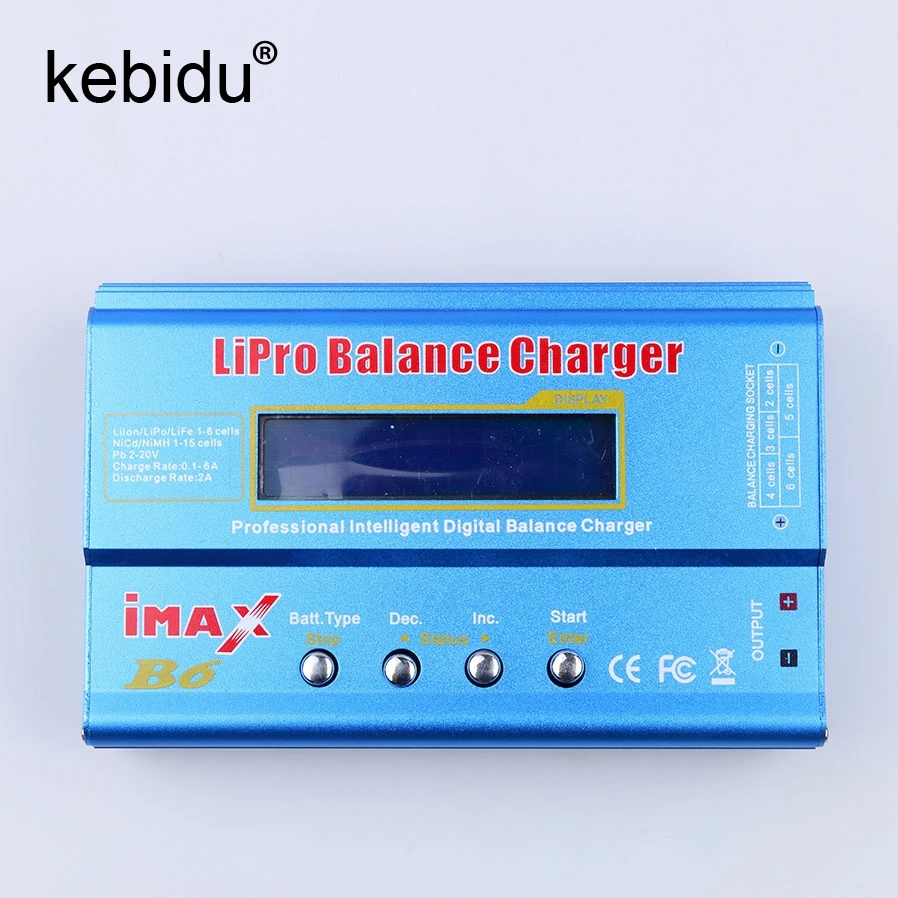

kebidu Li-ion Battery Balance Digital Charger DIscharger Data Storage Monitor Batteries iMax B6 Crocodile Balance Charging
