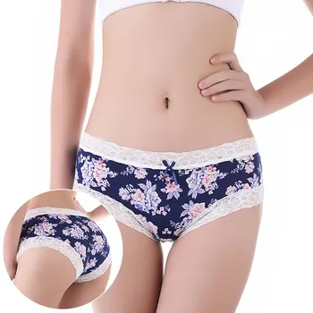 

Sexy Lady Seamless Women Underwear Mid-Rise Bow Panties Lace Briefs Lady Knickers Underpants Women Thong New 29