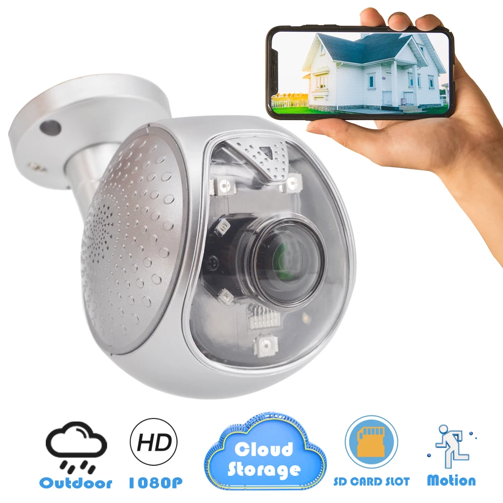 CTVMAN HD 1080p IP Camera Outdoor Wifi Cloud Wireless Cameras Home Digital Zoom Onvif Security Panoramic Webcam | Безопасность и