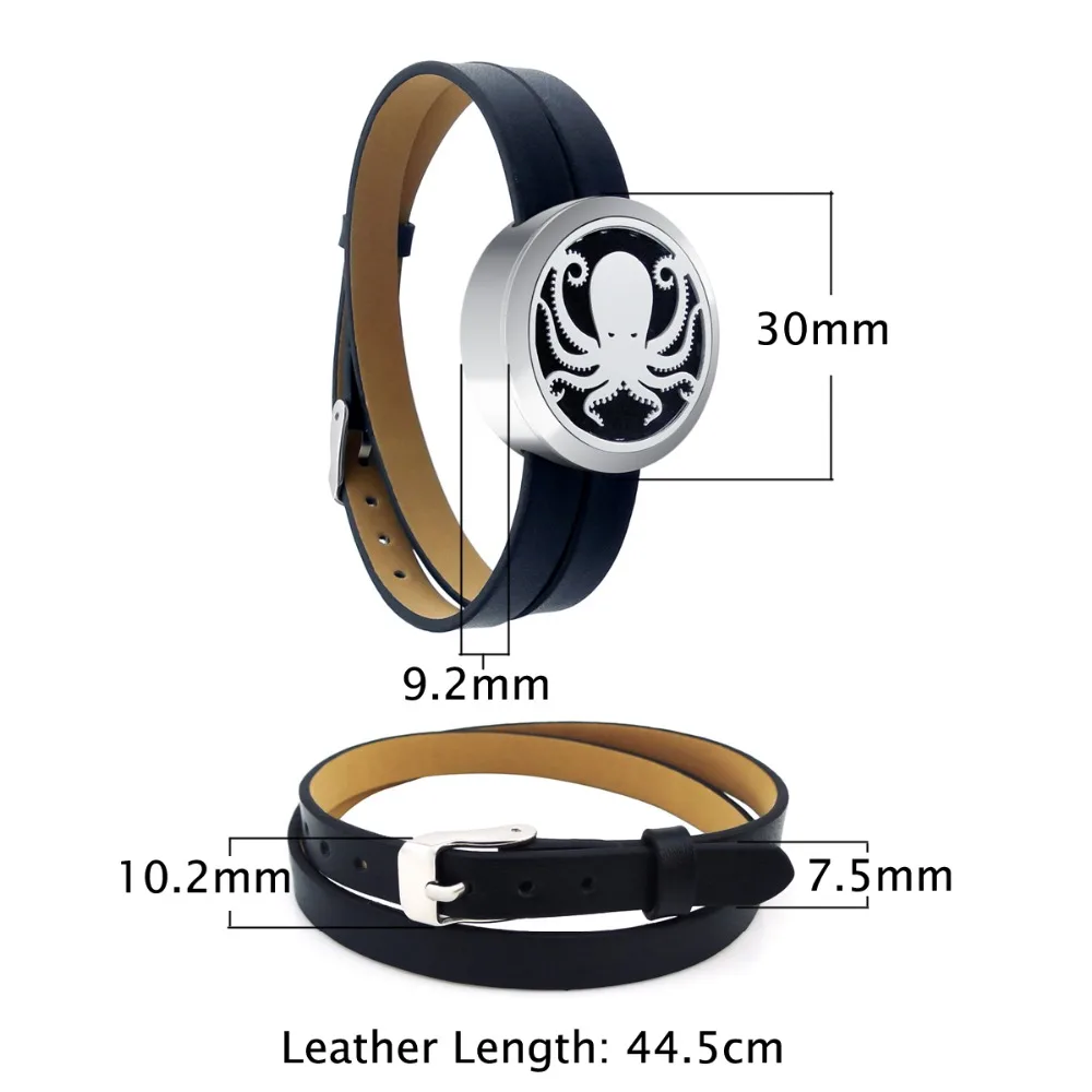 ZP-BS504-0 Diffuser Leather Locket Bracelet-3