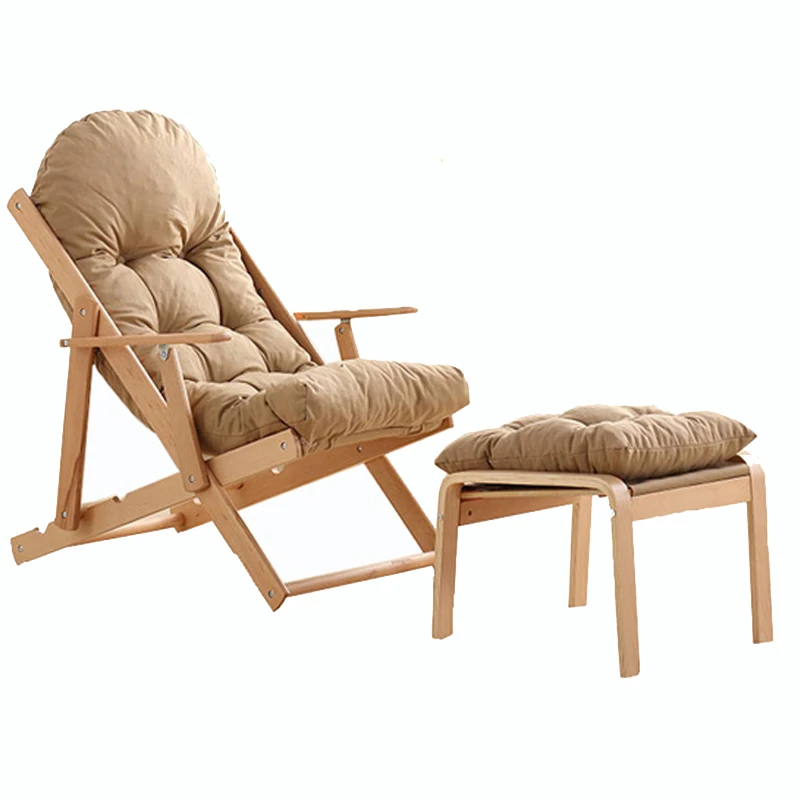 Шезлонг складной стул из массива дерева кресло для беременных гостиная пожилых балкон ворс ленивый стул Открытый легкий стул