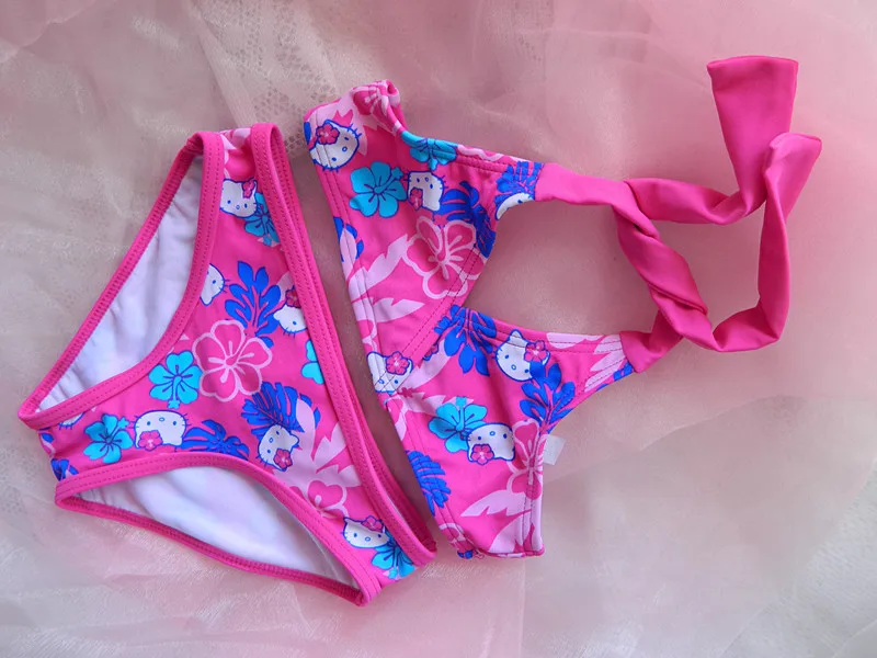 Baby swimwear Fit 4 6 years old 2015 New Summer girls split Two pieces