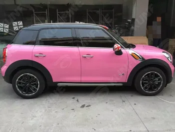 

Car Styling Wrap Glossy Pink Car Vinyl film Body Sticker Car Wrap With Air Free Bubble For Vehiche Motorcycle 1.52*20M/Roll