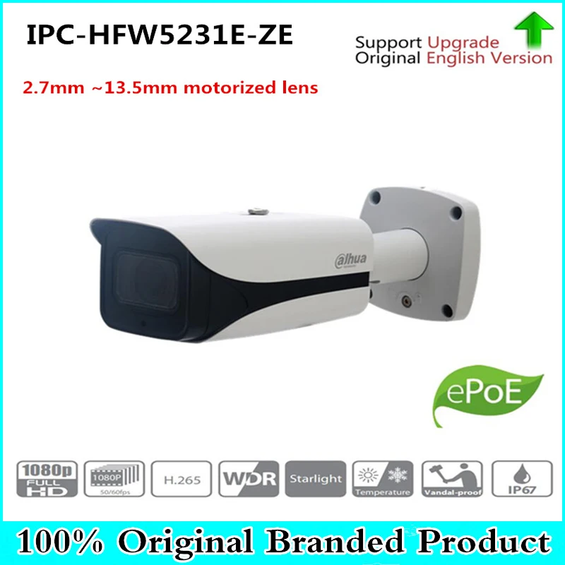 

DH Free Shipping Security IP Camera 2MP WDR IR Bullet Network Camera with POE without Logo IPC-HFW5231E-ZE