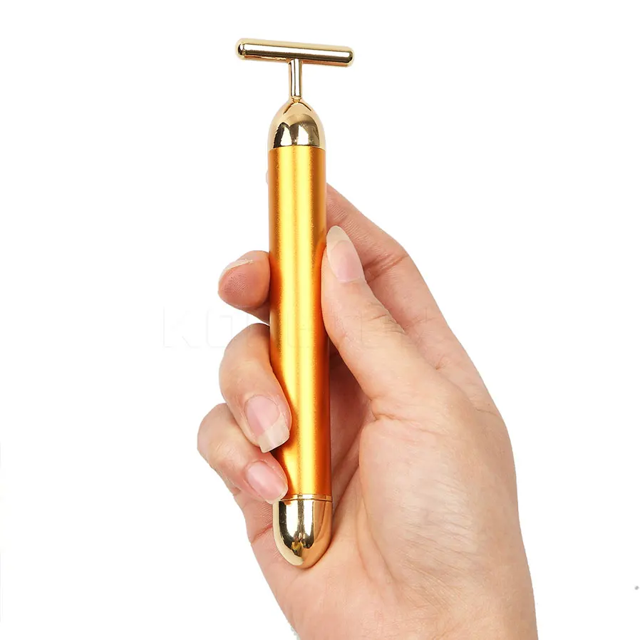 

Face Massager Gold Vibration Facial Beauty Roller Face Slimming Stick Lift Skin Tightening Wrinkle Stick Bar Face Skin Care Tool