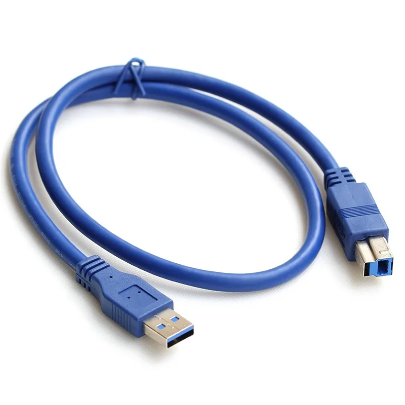 Синий цвет USB 3,0 Тип мужчине B кабель принтера шнур 30 см 60 см 100 см 180 см 300 см