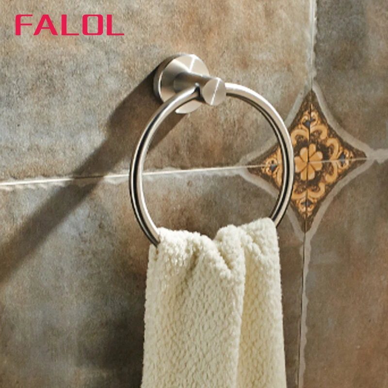 Towel Parts Round Stainless Steel Hotel Wall Mount Lavatory Bath Towel