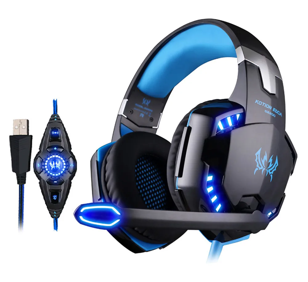 KOTION EACH Vibration Gaming Headset 7.1 PC casque Gaming Gamer Headset Surround 7.1 Headphone USB With Microphone For Computer (4)