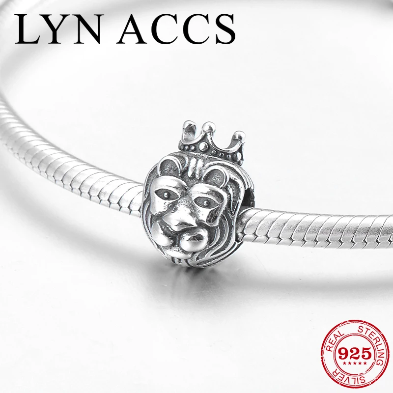 

Hot 925 Sterling Silver DIY gift lion king shape fine beads Jewelry making Fit Original Pandora Charms Bracelet Bangles DIY