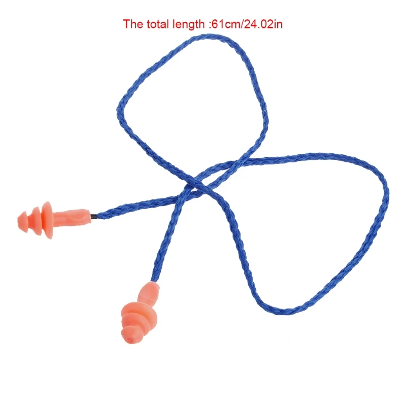 

Soft Silicone Ear Plug Cotton String Hearing Protector Earplugs Noise Reduction Drop Shipping Support