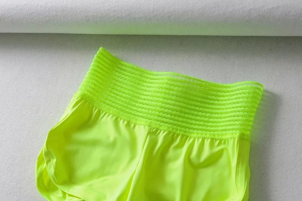 Sexy neon green lace biker shorts womens high waist shorts Streetwear sexy mini short feminino korean summer women shorts