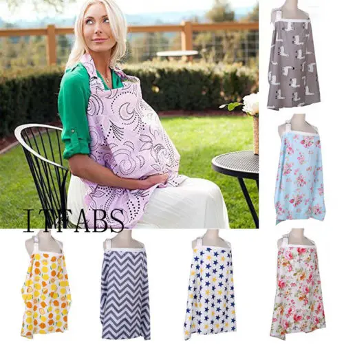 

New Mom Breast feeding Cover Nursing Apron Cover Up Baby Cotton Shawl Nursing Covers