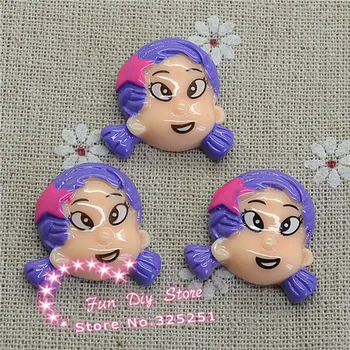 

flat back resin Bubble Guppies Oona Girl for decoration 24*26mm 50pcs/lot
