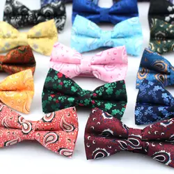 Бренд Для мужчин s бабочкой Классические Пейсли Bow tie Бизнес свадебные рубашки Полиэстер бантом Галстуки для Для мужчин галстуки аксессуары