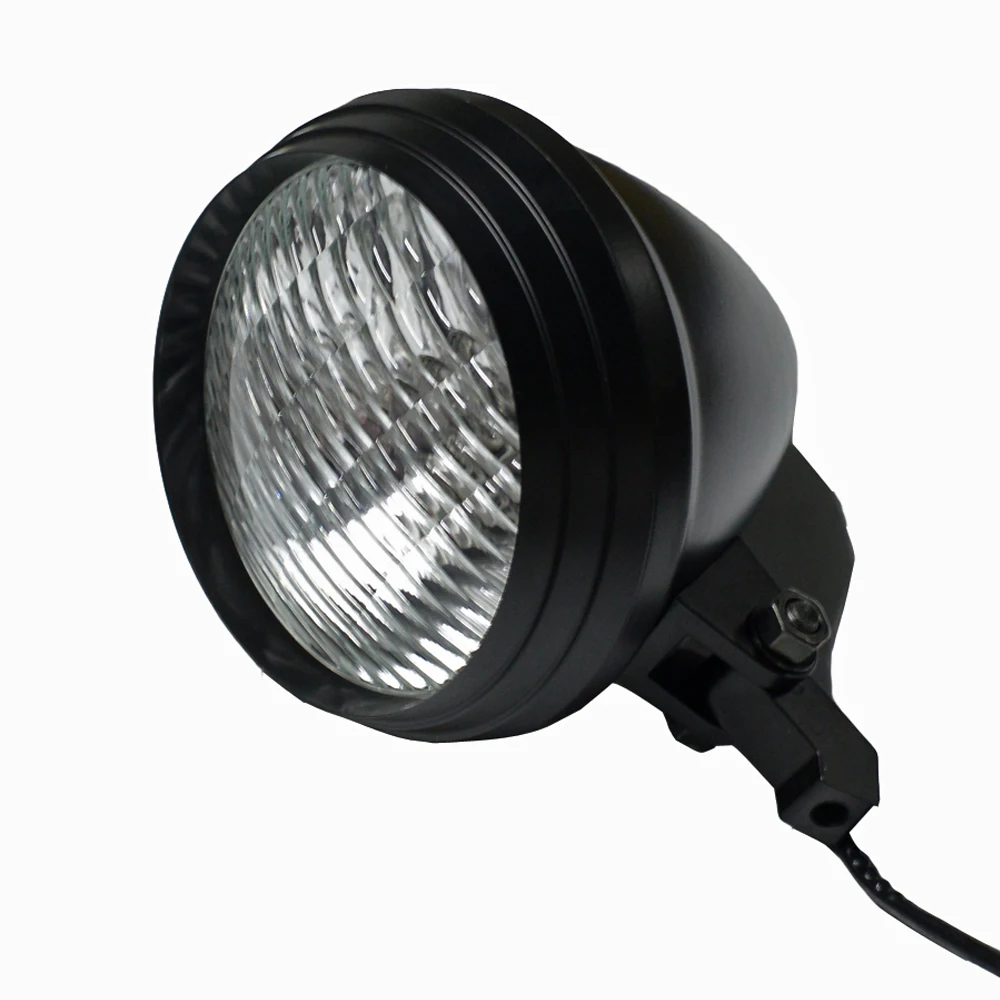 Black 6" 12 Volt Headlight Headlamp Sealed Beam block 10mm Mount for