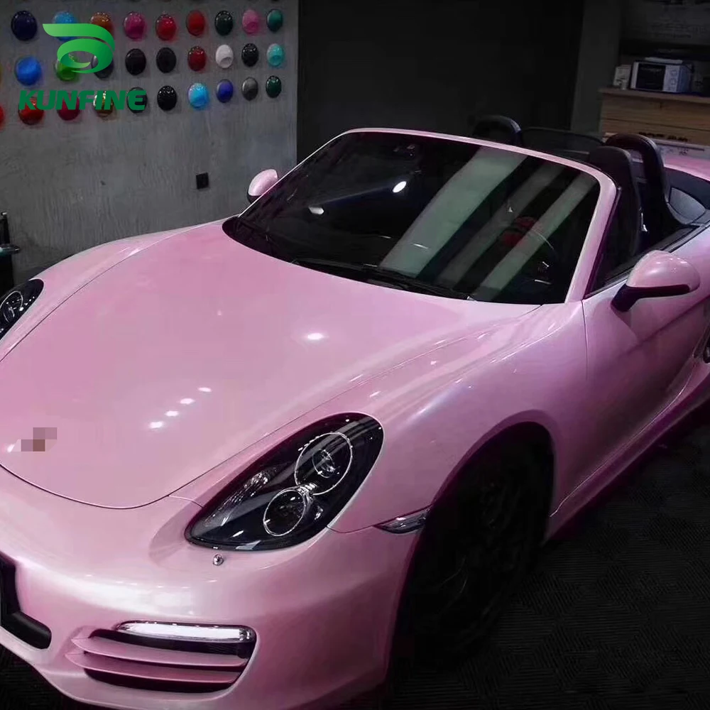 Car Vinyl film Body Sticker Car sticker Macaron cherry pink (7)